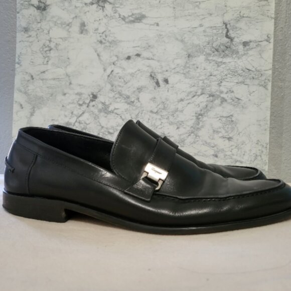 Salvatore Ferragamo Shoes Mens Size 10.5 Leather Loafers Gancini Bit Slip Italy main image 4